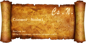 Csemer Noémi névjegykártya